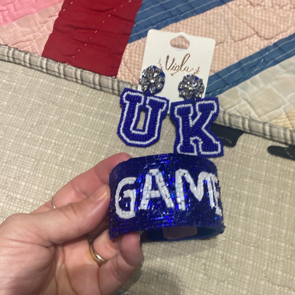 UK bracelet and earrings